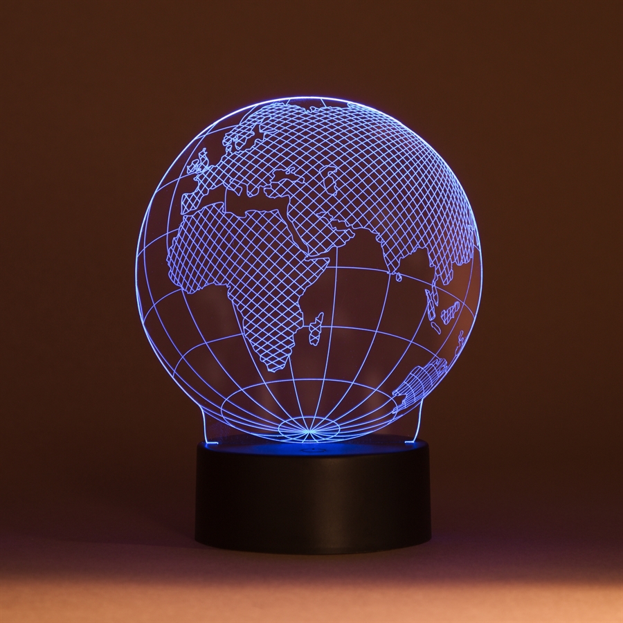 3D LED Acrylplade lampe Earth