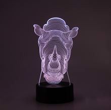 3D LED Acrylplade lampe Skull