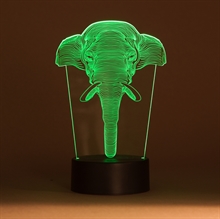3D LED Acrylplade lampe Elefant