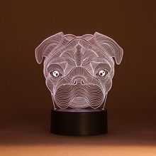 3D LED Acrylplade lampe Hund