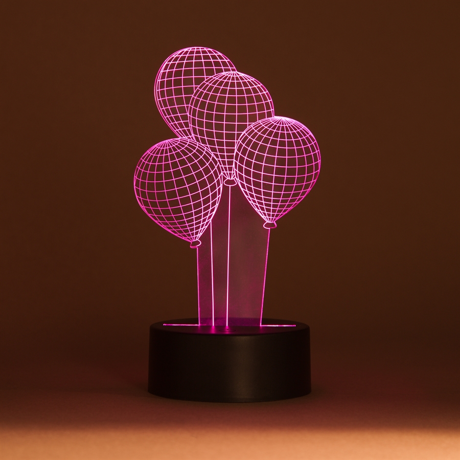 3D LED Acrylplade lampe Balloner
