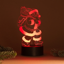 3D LED Acrylplade lampe Santa