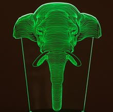 Acrylplade Elefant