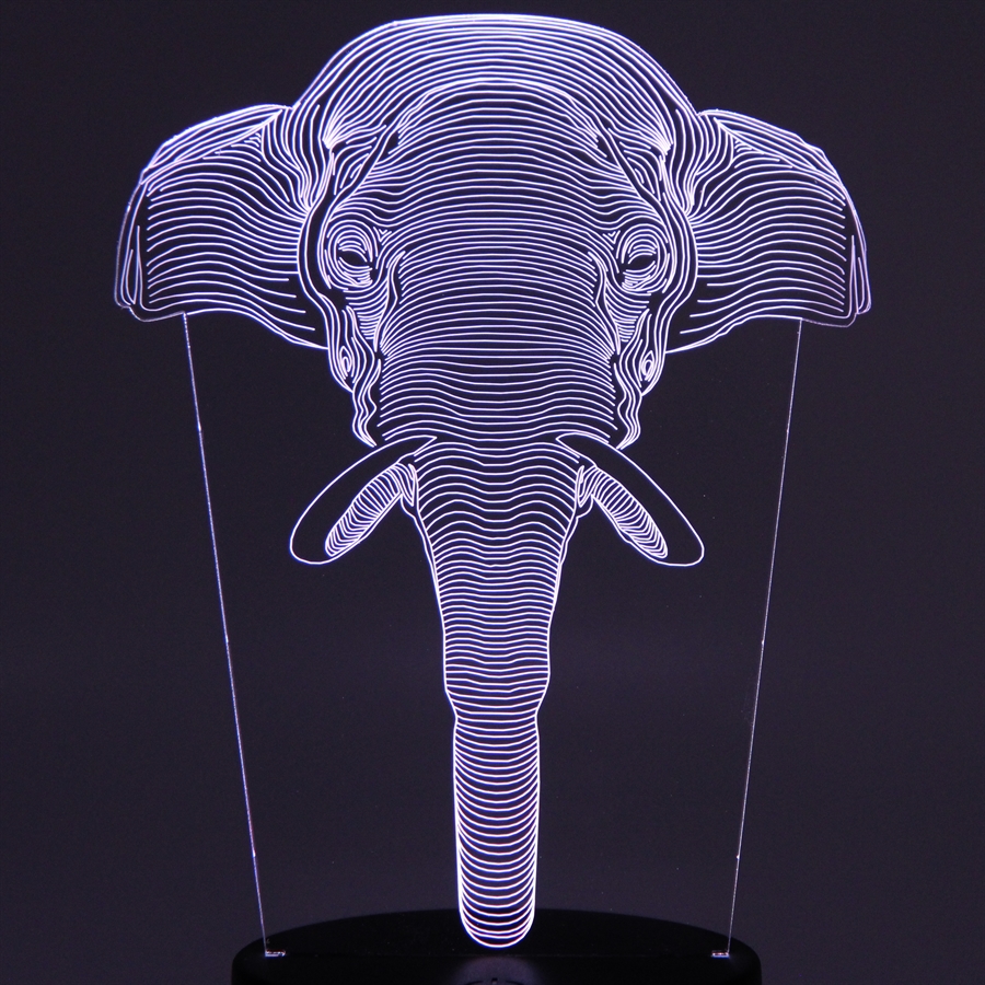 Acrylplade Elefant